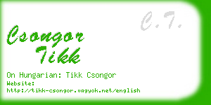 csongor tikk business card